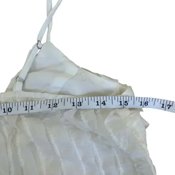 Lisa Say Gah Sz S Ivy Top Vanilla Ruffle Tank Top - Picture 16 of 16